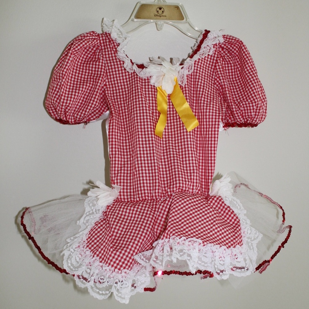 Curtain Call Red Check Dance Costume Size 6